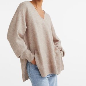 H&M small oversized sweater light beige